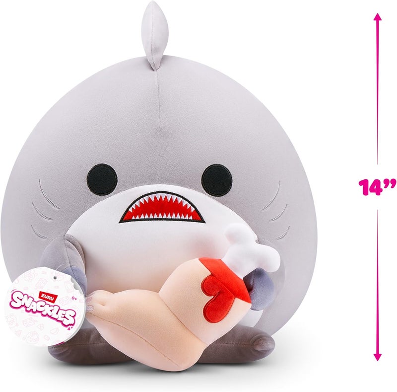 Snackles 14-inch Non-Licensed Series 1 Plush (FINN) by ZURU, Soft Doll and Cuddly Pillow Toy with Snack Accessory - Image 4