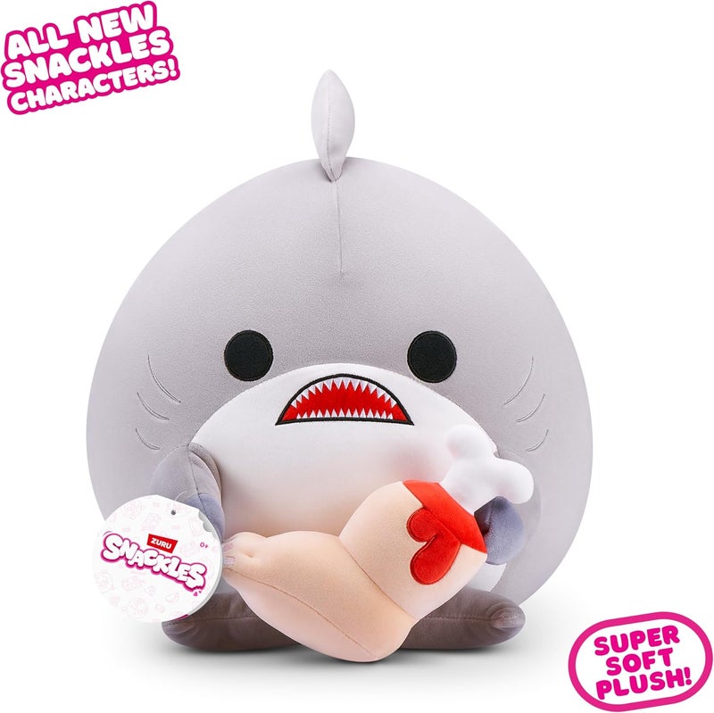 Snackles 14-inch Non-Licensed Series 1 Plush (FINN) by ZURU, Soft Doll and Cuddly Pillow Toy with Snack Accessory - Image 3