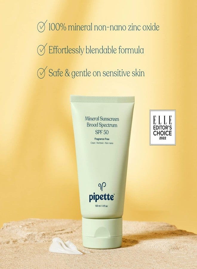 Pipette 100% Mineral Sunscreen Lotion + Stick Duo, Clean, Broad Spectrum with Non-Nano Zinc Oxide, UVB/UVA Sun Protection for Kids & Sensitive Skin, Hypoallergenic, Non-Toxic - Image 3