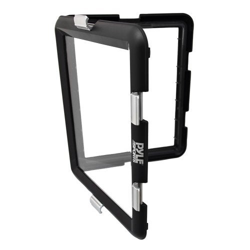 Pyle Universal iPad Waterproof Case, Marine Water Resistant IPX8 Outdoor Rugged Heavy Duty Tough Durable Shockproof Dustproof Protective Case with Screen Protector and Headphone Jack (Black) - Image 2