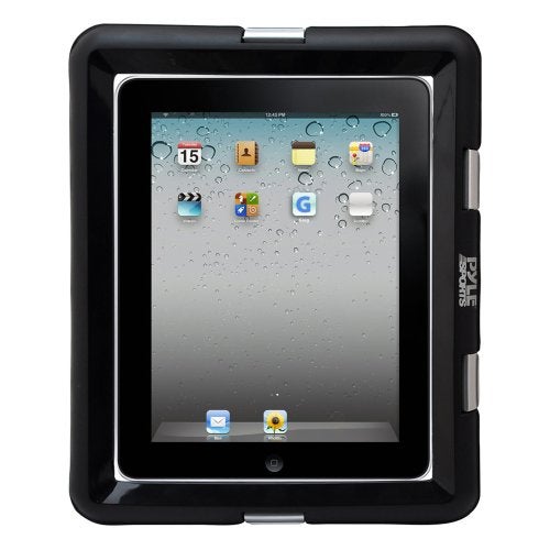 Pyle Universal iPad Waterproof Case, Marine Water Resistant IPX8 Outdoor Rugged Heavy Duty Tough Durable Shockproof Dustproof Protective Case with Screen Protector and Headphone Jack (Black) - Image 1