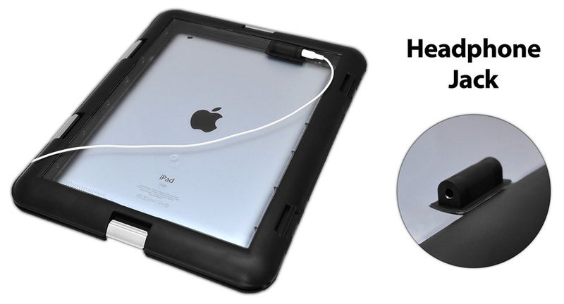 Pyle Universal iPad Waterproof Case, Marine Water Resistant IPX8 Outdoor Rugged Heavy Duty Tough Durable Shockproof Dustproof Protective Case with Screen Protector and Headphone Jack (Black) - Image 3