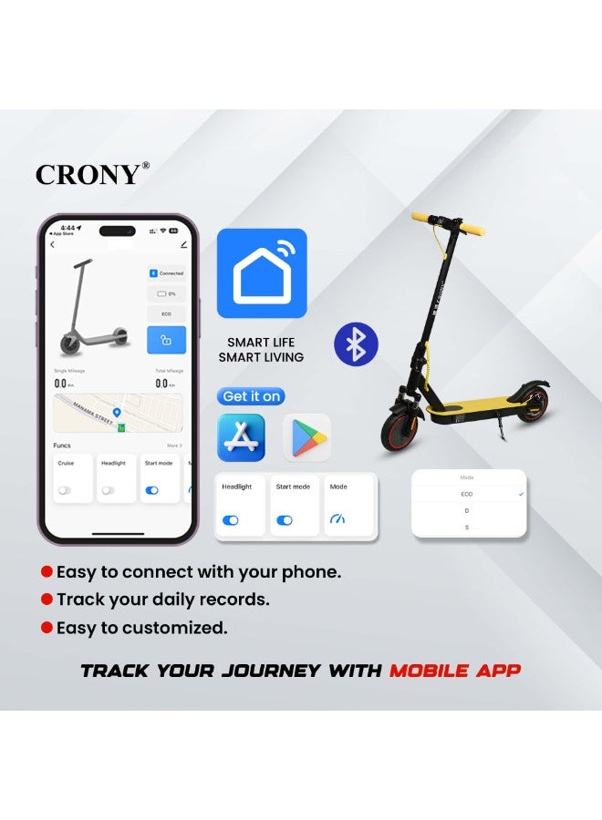 M365 high speed 250W Motor E-Scooter 25-45KM/H Speed, 36V/7.8AH Battery, 10-25KM Range, Front Suspension, Rear Disc Brakes, Aluminum Alloy Frame, 100KG Max Load, LED Headlamp, App Connectivity, Foldable & Portable Electric Scooter for Adults & Kids, Electric Scooter for Commuting & Leisure, Long-Range Motorized Scooter with Easy Folding, Lightweight High-Performance Commuter Skateboard，yellow