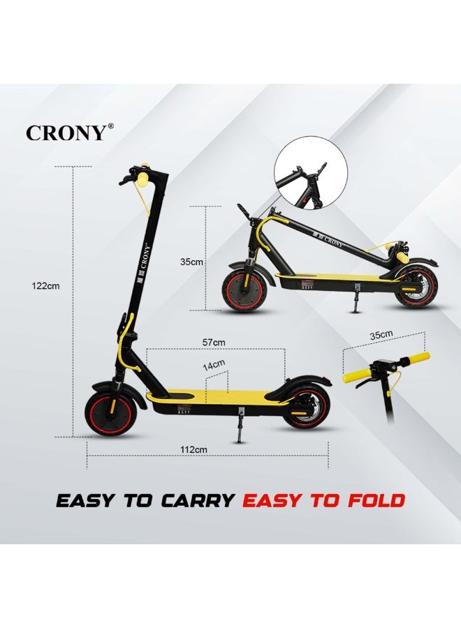 M365 high speed 250W Motor E-Scooter 25-45KM/H Speed, 36V/7.8AH Battery, 10-25KM Range, Front Suspension, Rear Disc Brakes, Aluminum Alloy Frame, 100KG Max Load, LED Headlamp, App Connectivity, Foldable & Portable Electric Scooter for Adults & Kids, Electric Scooter for Commuting & Leisure, Long-Range Motorized Scooter with Easy Folding, Lightweight High-Performance Commuter Skateboard，yellow