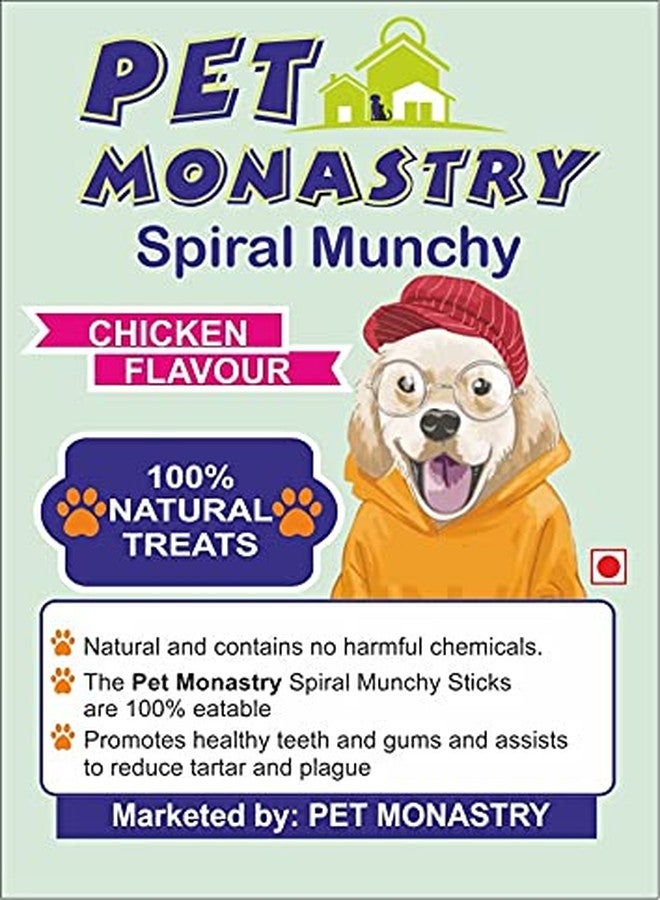 Pet Monastry عصي مضغ حلزونية بنكهة الدجاج من بيت موناستري® للكلاب (عبوة من 1 كجم) - Image 2