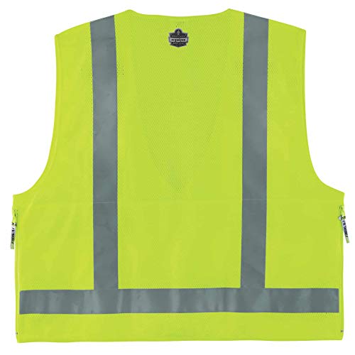 Ergodyne - 21425 GloWear 8250Z ANSI Lime Surveyors Reflective Safety Vest with Back Pocket, Large/X-Large - Image 2