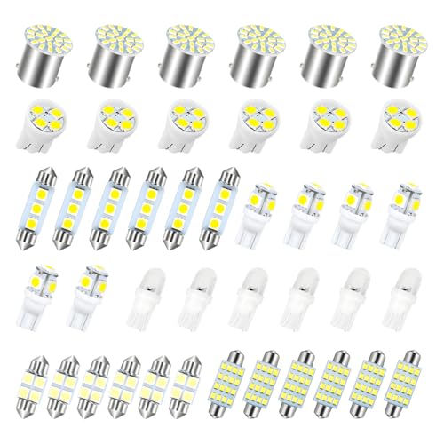 Ywdiml 42PCS Car LED Dome Lights Kit 12V Vehicle Bulb Set Include T10 31mm 41mm 36mm Lighting for Brake License Plate Map Automotive Interior Lamp Replacement Universal for SUV Sedan Truck - Image 1