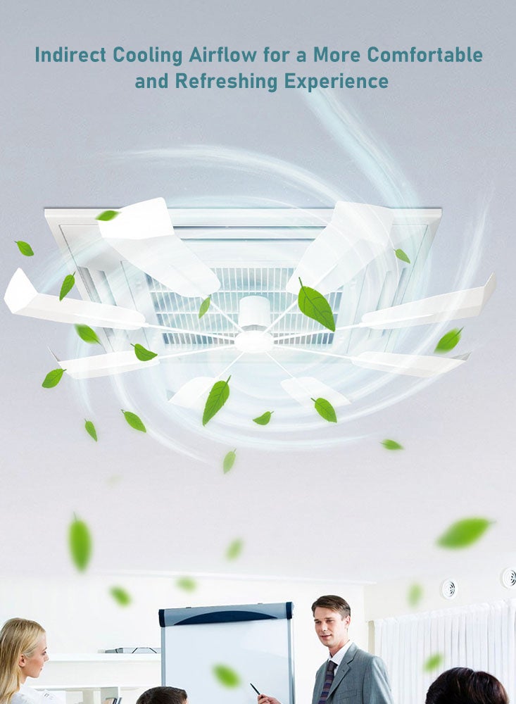 بيرفيي عاكس الرياح لتكييف الهواء المركزي لوحدات الهواء المركزية المثبتة في السقف، ومدير فتحة مكيف الهواء الداخلي للغرف والمكاتب، ومروحة توجيه هواء التيار المتردد، والدوران الصامت - Image 2