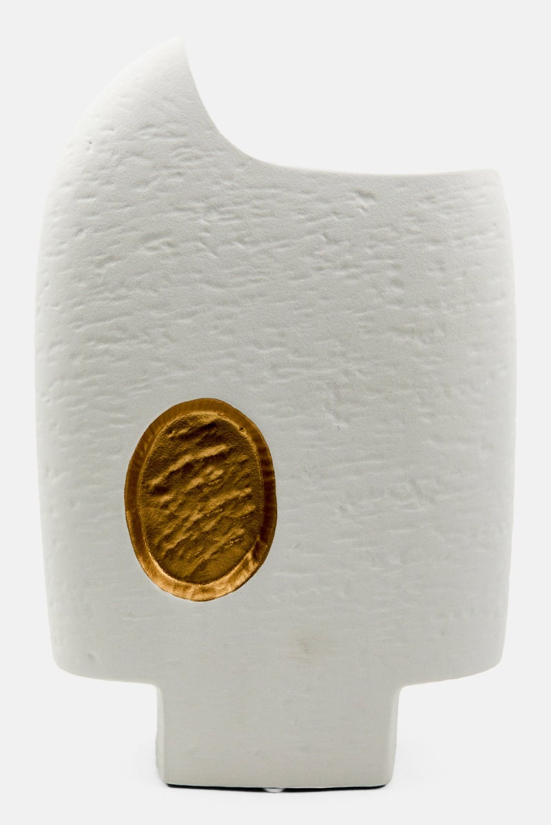 Muy Mucho Decoration Ceramic Vase, White  - Image 1