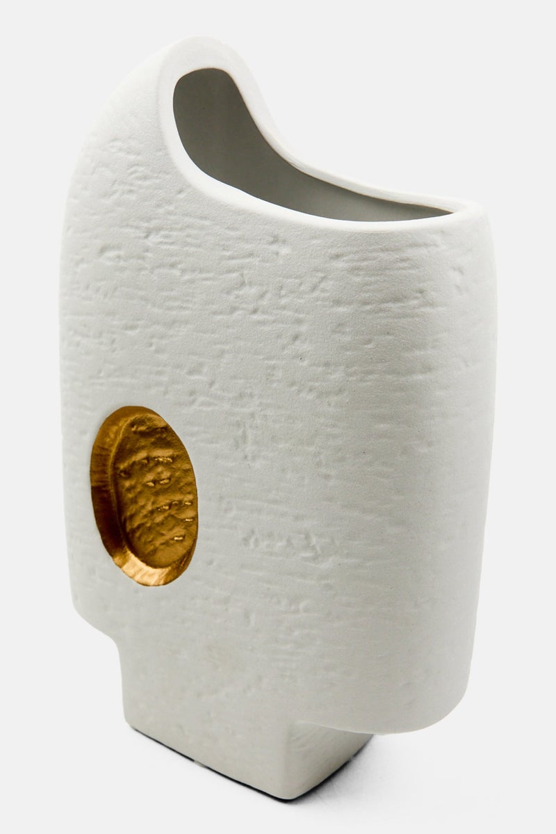 Muy Mucho Decoration Ceramic Vase, White  - Image 2