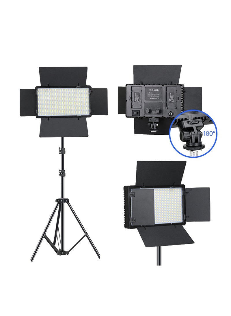 Generic Portable U600 Adjustable RGB LED Photo Studio Video Light For YouTube Video Vlogging Tiktok And Wedding Photography With Battery  - Image 2