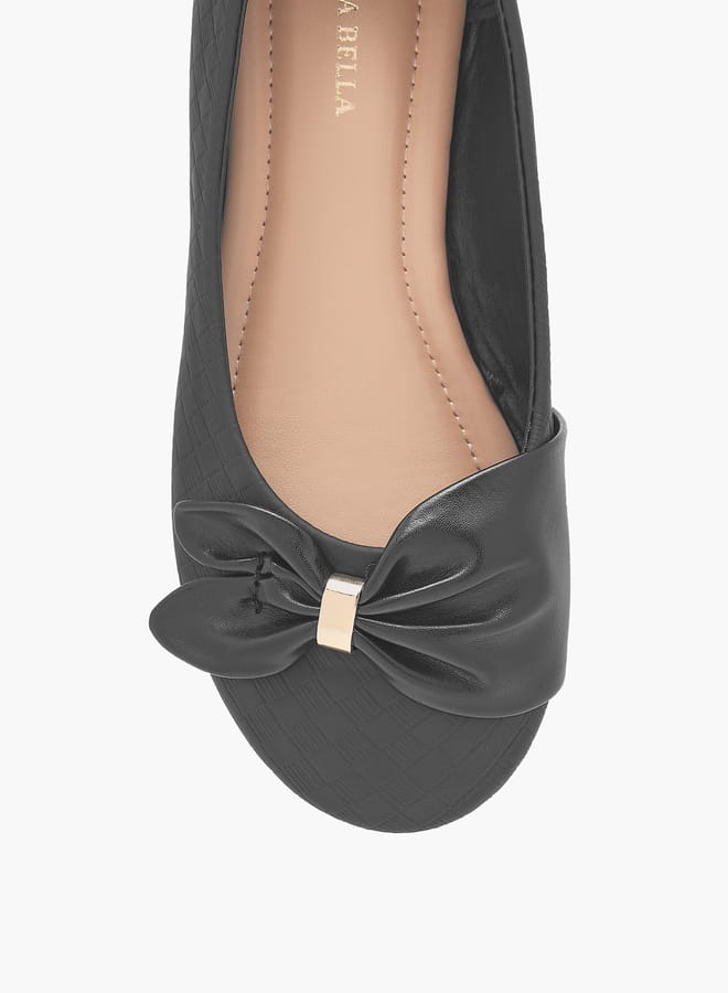 Flora Bella By Shoexpress Girls Bow Detail Ballerina With Slip On Closure  - Image 4