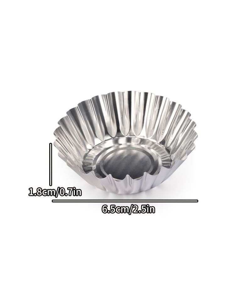 30pcs Disposable Aluminum Foil Cake Molds Round Chrysanthemum Pattern Baking Cups - Image 3