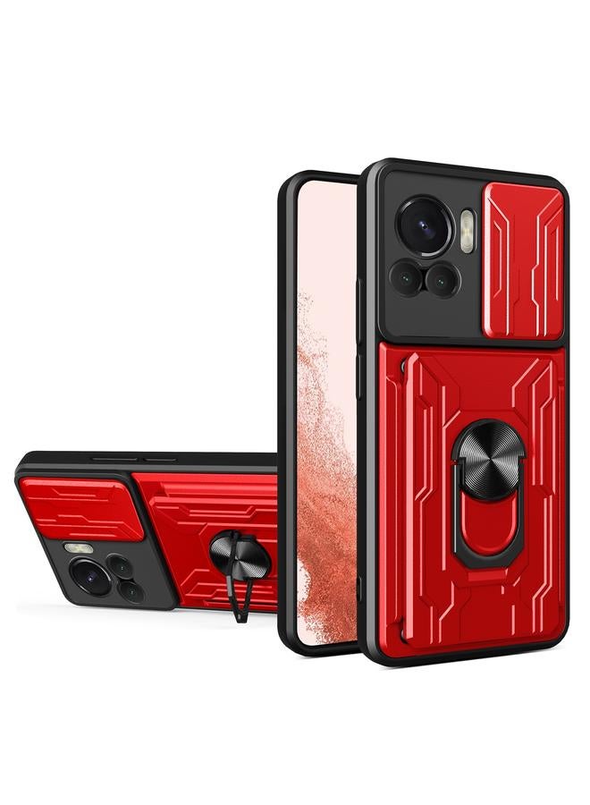 اس-توب جراب لهاتف Motorola Edge 30 Ultra 5G / Moto X30 Pro، جراب هاتف منزلق من مادة TPU + PC مع فتحة بطاقة - Image 1