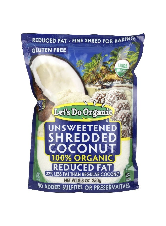Edward & Sons Edward & Sons, Let's Do Organic®, Reduced Fat Unsweetened Shredded Coconut, 8.8 oz (250 g)  - Image 1