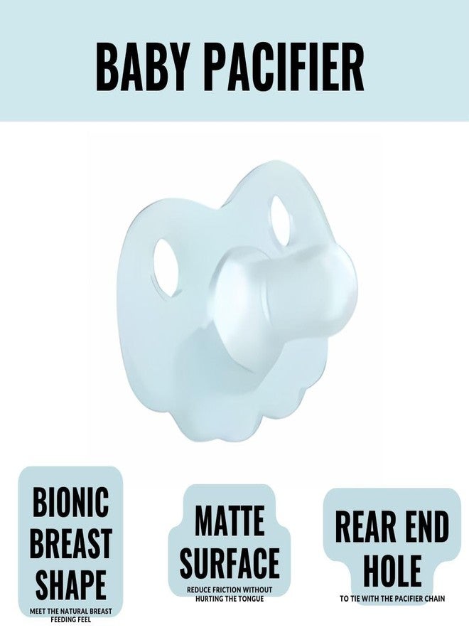 Zikku Baby Pacifier Combo Pack (Pacifier + Storage Pouch) for Infants,Made with 100% Food Grade Silicone, Breast Shape Designed, Dust-Free Storage (Navy) - Image 5