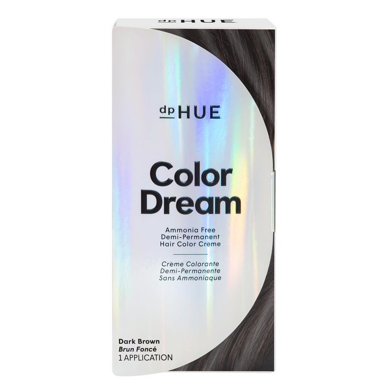 dpHUE Color Dream, Dark Brown - Ammonia-Free, Demi-Permanent Hair Color - Lasts 16 Washes - Boosts Shine - Paraben & Sulfate Free, Leaping Bunny Certified - Image 1