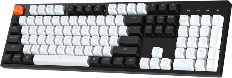 Keychron C2 Full Size 104 Keys USB Type-C Wired Mechanical Gaming Keyboard for Mac Layout, Gateron G Pro Brown Switch/RGB Backlight/Double-Shot ABS keycaps Computer Keyboard for Windows Laptop PC - Image 1