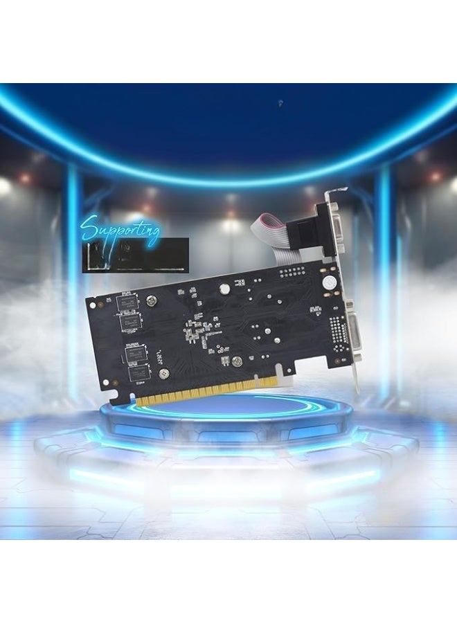 كارت شاشة 4 جيجابايت DDR3 – شريحتين، 64 بت، مداخل VGA + HDMI + DVI – متوافق مع PCI-E 2.0 - Image 2