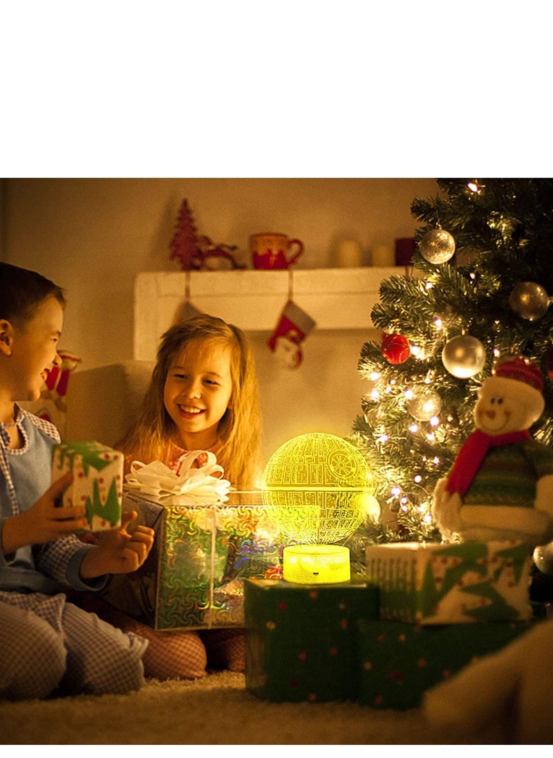althiqahkey - 4 Patterns 3D Illusion Lamp Star Wars+ Dinosaur Unicorn Owl LED Multicolor Night Light for Kids Room Decor  7/16 Color Change Decor Boys Lamp Gifts Cool Gift for Kids - Image 1