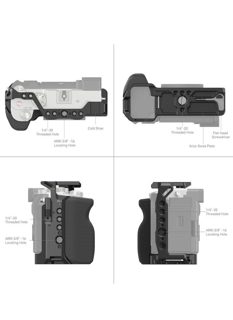SMALLRIG - SmallRig 3212B Cage with Side Handle for Sony Alpha 7C Camera - Image 1