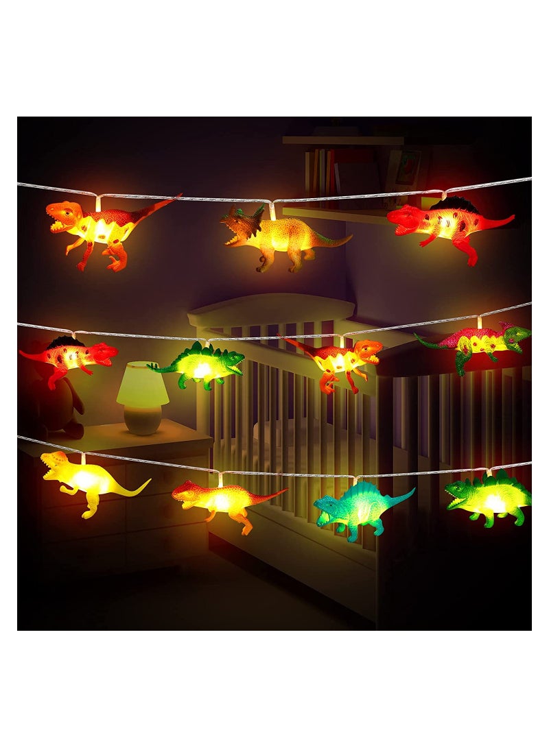 SYOSI 20 LED Dinosaur String Lights 9.8 Ft Dinosaur Room Decor for Boys Dinosaur Lamp  Party Supplies Dinosaur Battery Operated Lights for Tent Garden Patio Holiday Tree Decorative - Image 1