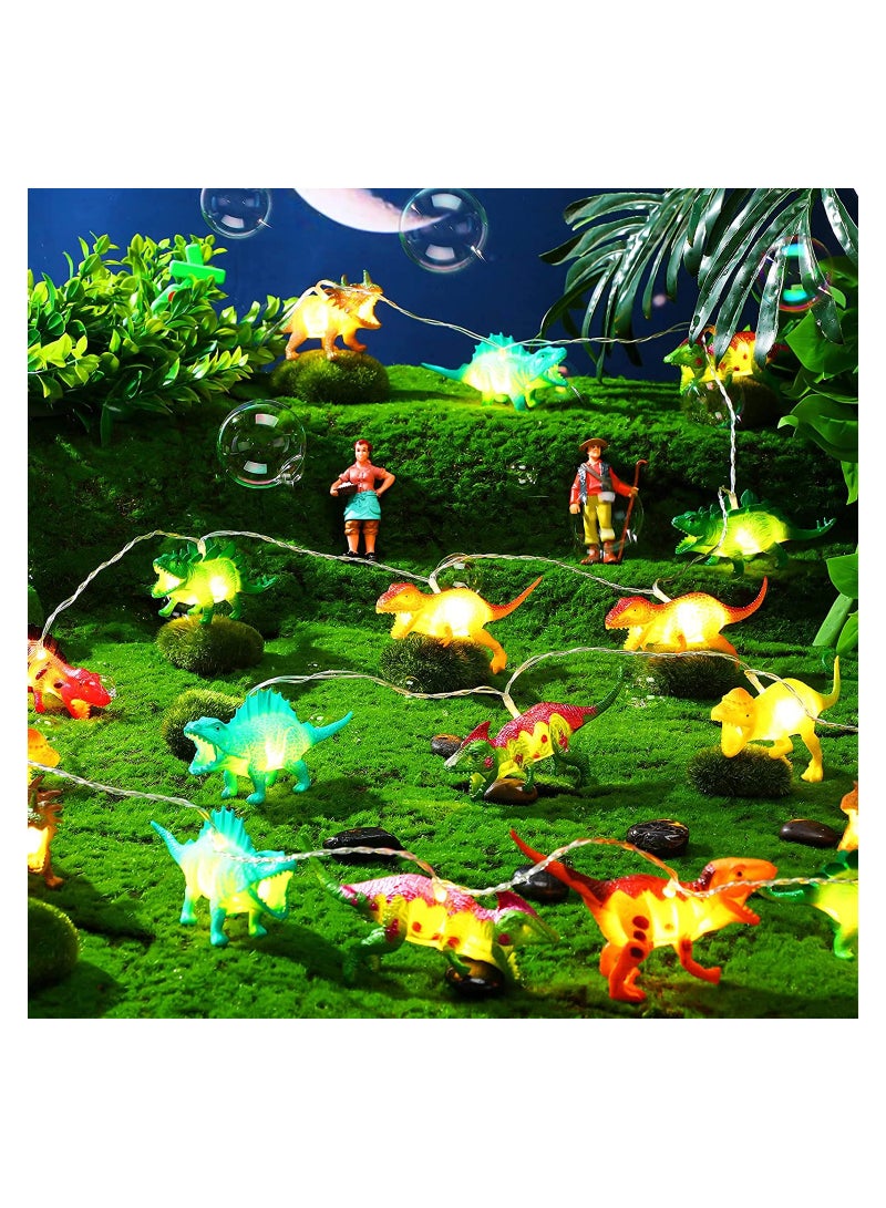 SYOSI 20 LED Dinosaur String Lights 9.8 Ft Dinosaur Room Decor for Boys Dinosaur Lamp  Party Supplies Dinosaur Battery Operated Lights for Tent Garden Patio Holiday Tree Decorative - Image 5