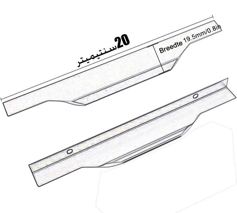 1 Handle for Modern Cabinets Without Hole Drill, Made of Premium Aluminum Metal, Engineering Design High Quality Pack of 1 (V, 20 cm) - Image 2