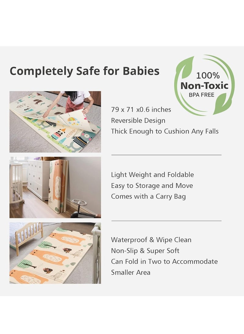 MUMS PLANET Super Soft Baby Play Mat - Attractive Educational Designs, Waterproof, Easy to Clean, Perfect Protection for Infants and Toddlers _ Protects your baby from cold or hot floors and safe for your baby's sensitive skin _ Baby Play Mat _ Infant Crawling Mat _ Baby Play Mat-Carpet for children  - Image 3