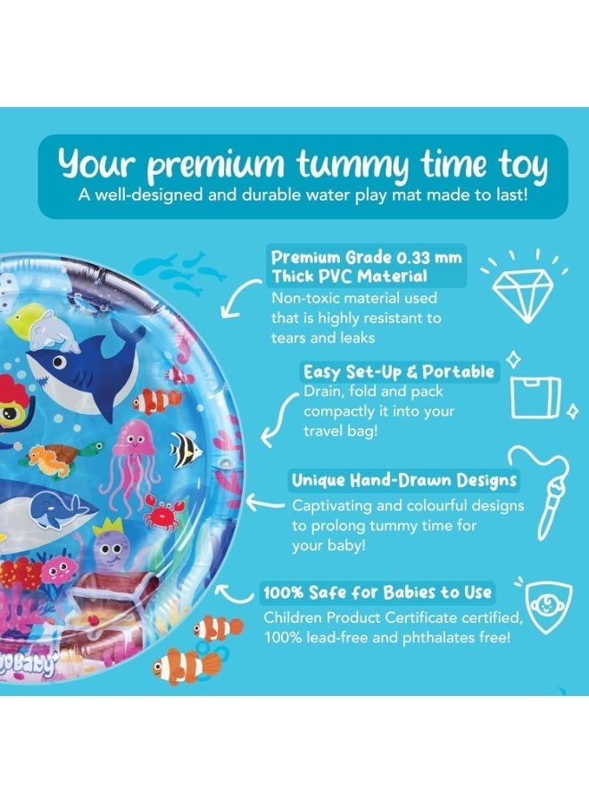 ممز بلانيت سجاده  مائيه الحجم الكبير 100 * 100 سم من ممز بلانيت  ،العاب اطفال حديثي الولاده تساعد علي تقويه عضلات الرقبه و الزحف حتي سن 5 سنوات ، مركز نشاط كبير جدا متعدد المراحل للاطفال والالعاب الحسية، سجاده لعب قابل للنفخ، هدية تحفيز بصري للاولاد والبنات, العاب للاطفال من سن 3 شهور ، العاب للبيبي_ سجاده اطفال ، العاب اطفال - Image 4