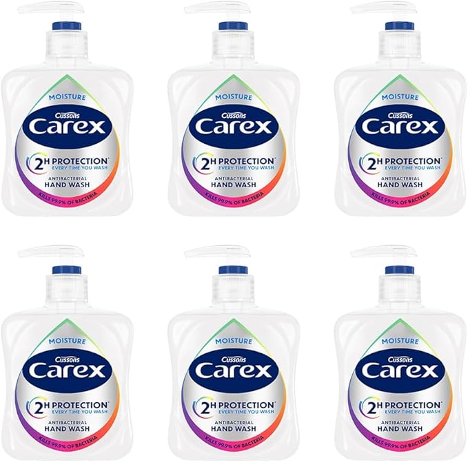 Carex Original Antibacterial Hand Wash Clean Protect Hands Bulk Buy Pack of 6 x 250 ml Packaging may vary - Image 1