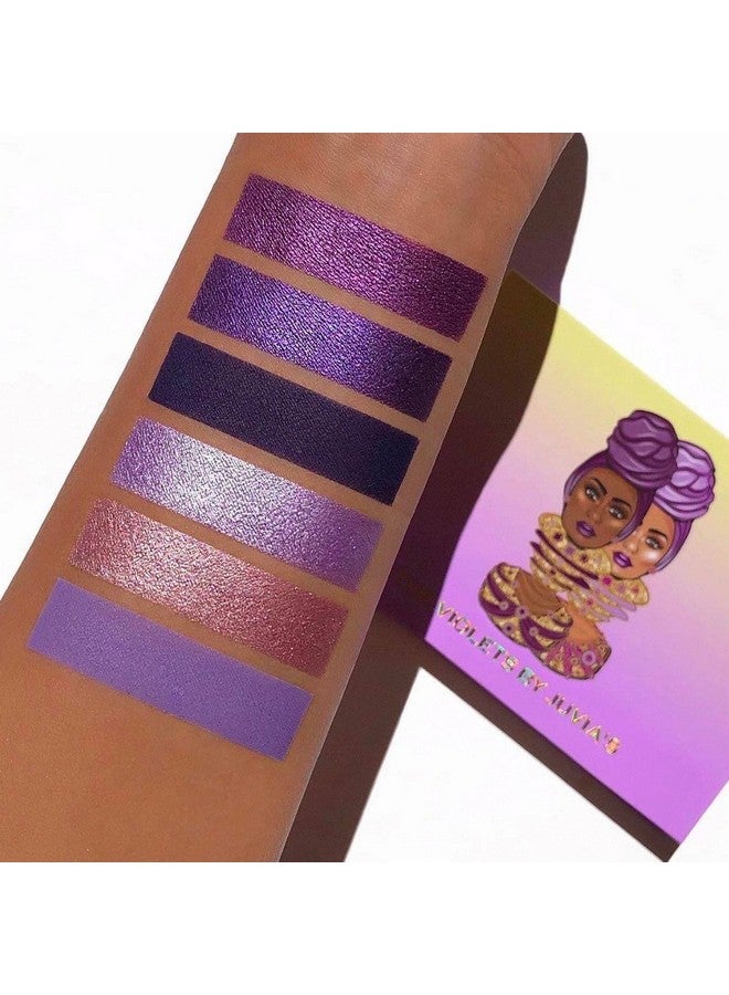 Juvia's Place لوحة ظلال العيون البنفسجي مكياج عيون احترافي وملون بلمسة نهائية خالية من العيوب ناعمة وطبيعية أو ظلال براقة كاملة من 6 ألوان - Image 5