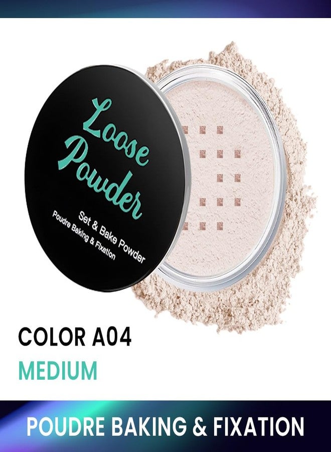 QIDSTERS Loose Setting Powder - Translucent Finishing Powder for Face With Built-in Puff, Oil Control & Pore Blurring, Soft Matte Makeup, Vegan & Long Lasting, Medium 04 (0.21 oz) - Image 2