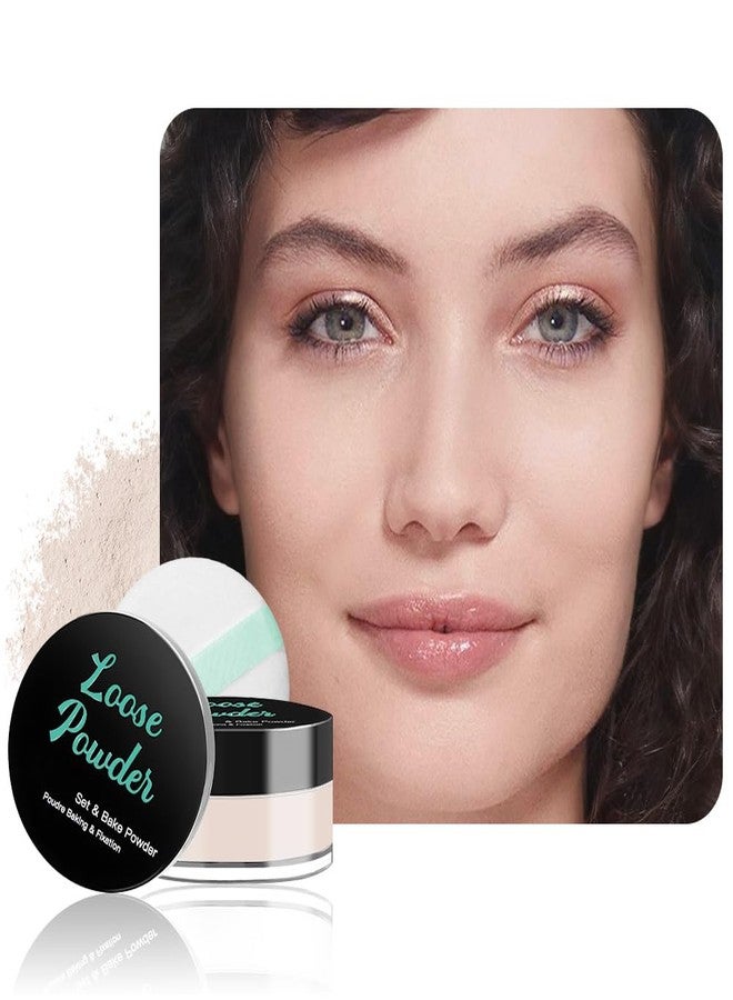 QIDSTERS Loose Setting Powder - Translucent Finishing Powder for Face With Built-in Puff, Oil Control & Pore Blurring, Soft Matte Makeup, Vegan & Long Lasting, Medium 04 (0.21 oz) - Image 1