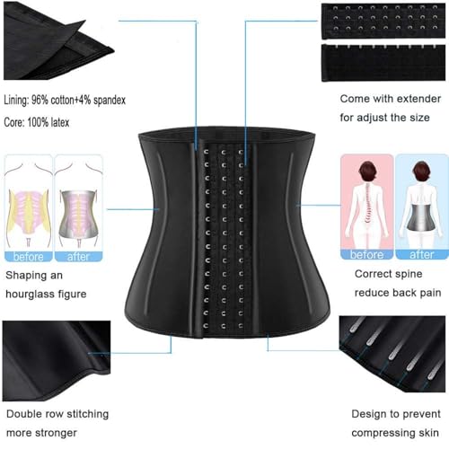 ECOWALSON Waist Trainer for Women - 9/25 Steel Bones & Additional Extender Cincher Corset for Hourglass body Shaper - Image 5