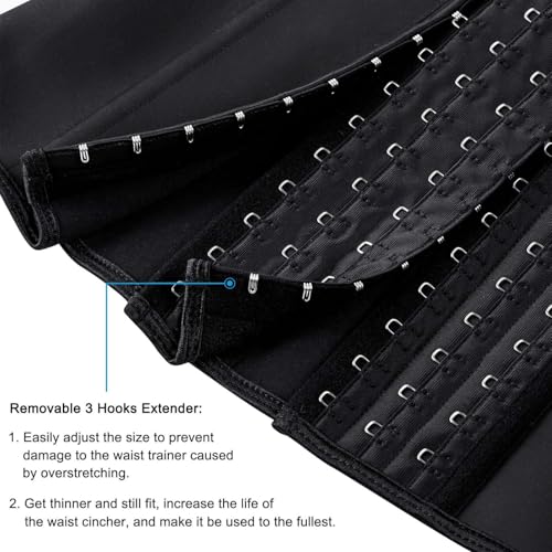 ECOWALSON Waist Trainer for Women - 9/25 Steel Bones & Additional Extender Cincher Corset for Hourglass body Shaper - Image 4