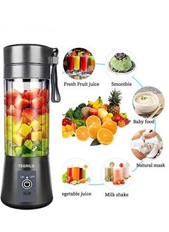 TEGRILO Portable Blenders Mini USB Electric Fruit Juicer Used for Shakes and Smoothies, 6 Blades Handheld Machine for Home and Office With its 380ml Personal Sized Cup  - Image 5