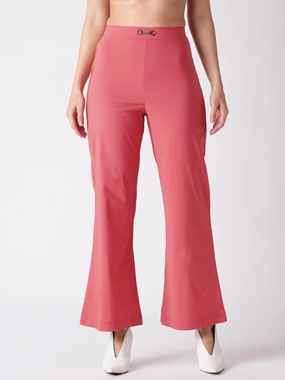 globus Women Rust Flared Mid-Rise Bootcut Trouser