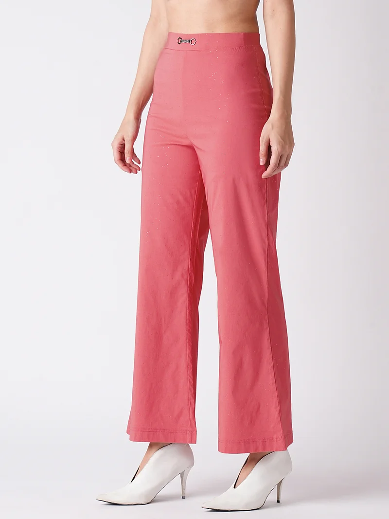 globus Women Rust Flared Mid-Rise Bootcut Trouser
