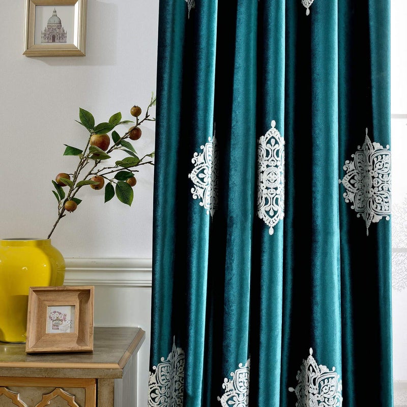 Blackout Velvet Curtains, 52x96 inch, 2 Panels, Dark Blue - Image 5