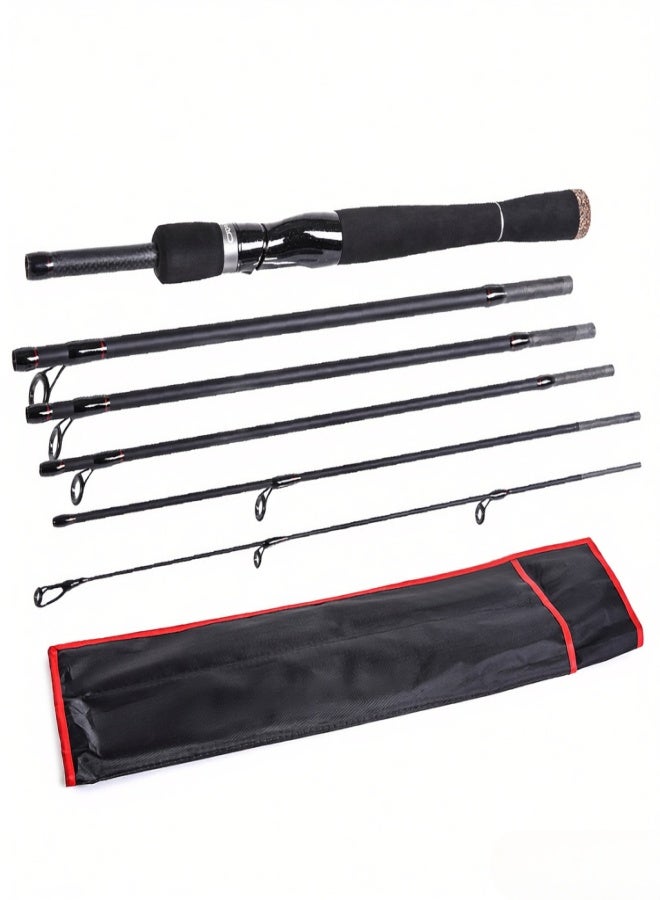 CAPACI 2.1m / 2.4m 6 Sections Carbon Spinning Casting Fishing Rod Lure Fishing Rod Hand Pole Fishing Tackle - Image 1
