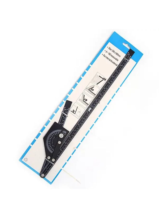 230x500mm Aluminum Alloy Heavy Duty Protractor with Bubble Level and Degree Scale - Image 1