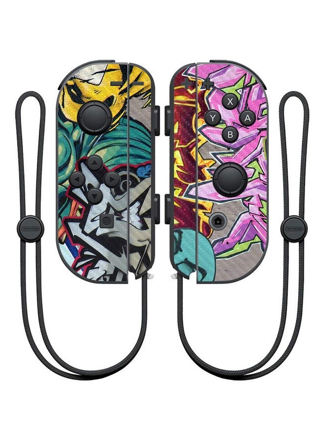MIGHTY SKINS Mightyskins Carbon Fiber Skin For Nintendo Joy Con Controller Graffiti Wild Styles | Protective, Durable Textured Carbon Fiber Finish | Easy To Apply, Remove, And Change Styles | Made In The Usa  - Image 1