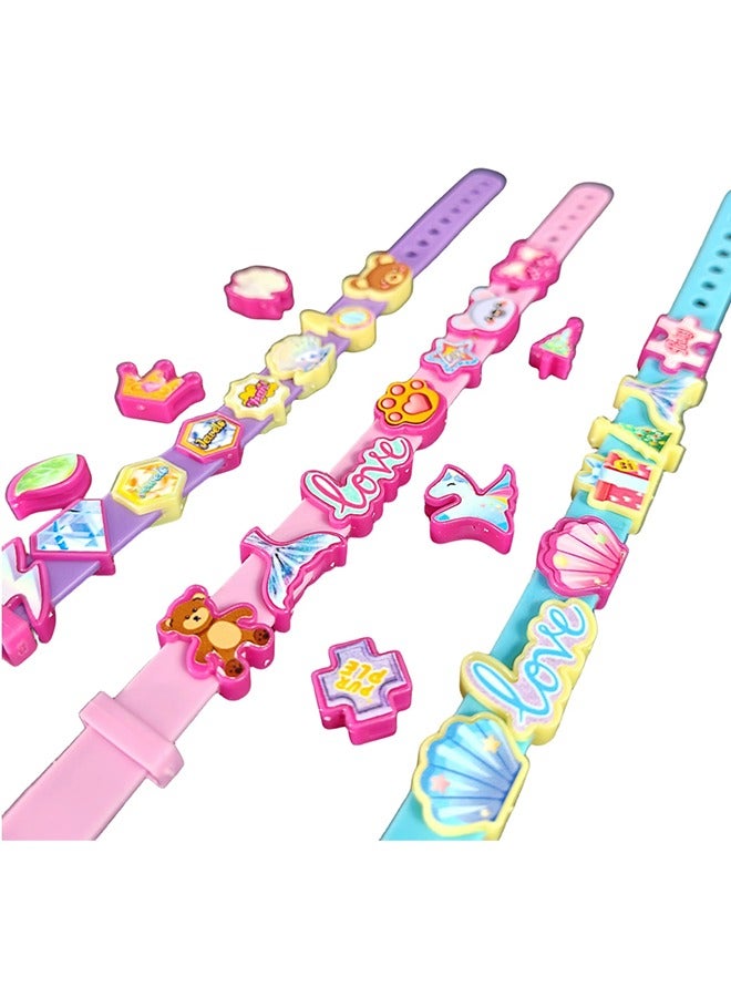 HAVEN DIY Tharm Bracelet Making Kit for Girls, Bracelet Making Kit with Colour Bracelet/Stickers, DIY Arts and Crafts Gifts Toys for Kids 6+ Years, DIY Handmade Toys Gifts - Image 2