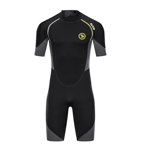 ZCCO Men's Wetsuits 1.5mm Premium Neoprene Back Zip Shorty Dive Skin for Spearfishing,Snorkeling, Surfing,Canoeing,Scuba Diving Suits(M) - Image 3