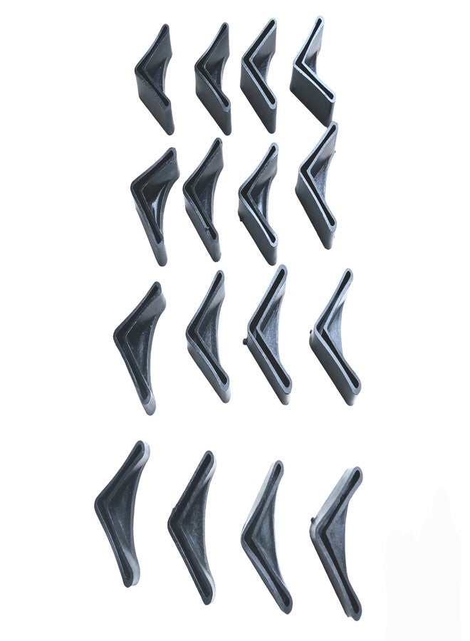 CUTINA® Plastic L-Shaped(16 pc) Angle End Cap/Pad/Floor Protector | Ideal for Steel Chair, Table & Metal Rack Legs | Durable Anti-Slip Leg Caps (16) - Image 2