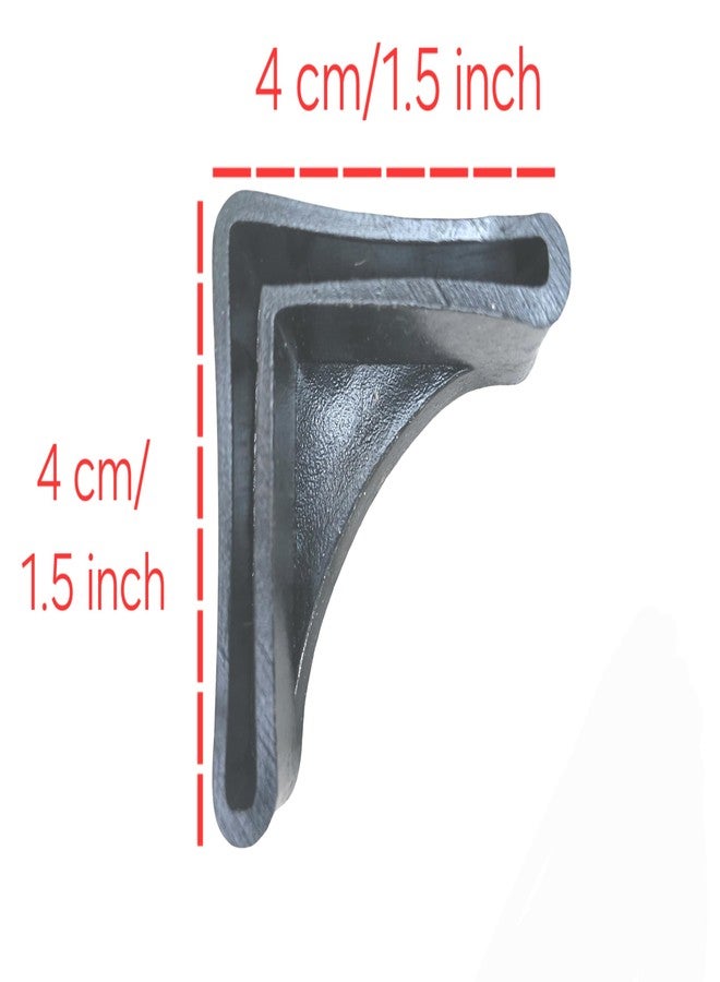 CUTINA® Plastic L-Shaped(16 pc) Angle End Cap/Pad/Floor Protector | Ideal for Steel Chair, Table & Metal Rack Legs | Durable Anti-Slip Leg Caps (16) - Image 3