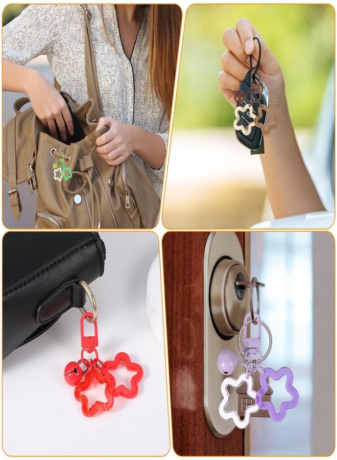 سلسلة مفاتيح على شكل نجمة من ValueBargain، 10 قطع، حلقات مفاتيح لطيفة للنساء والفتيات، للمفاتيح والحقائب والمحافظ (10 ألوان) - Image 5
