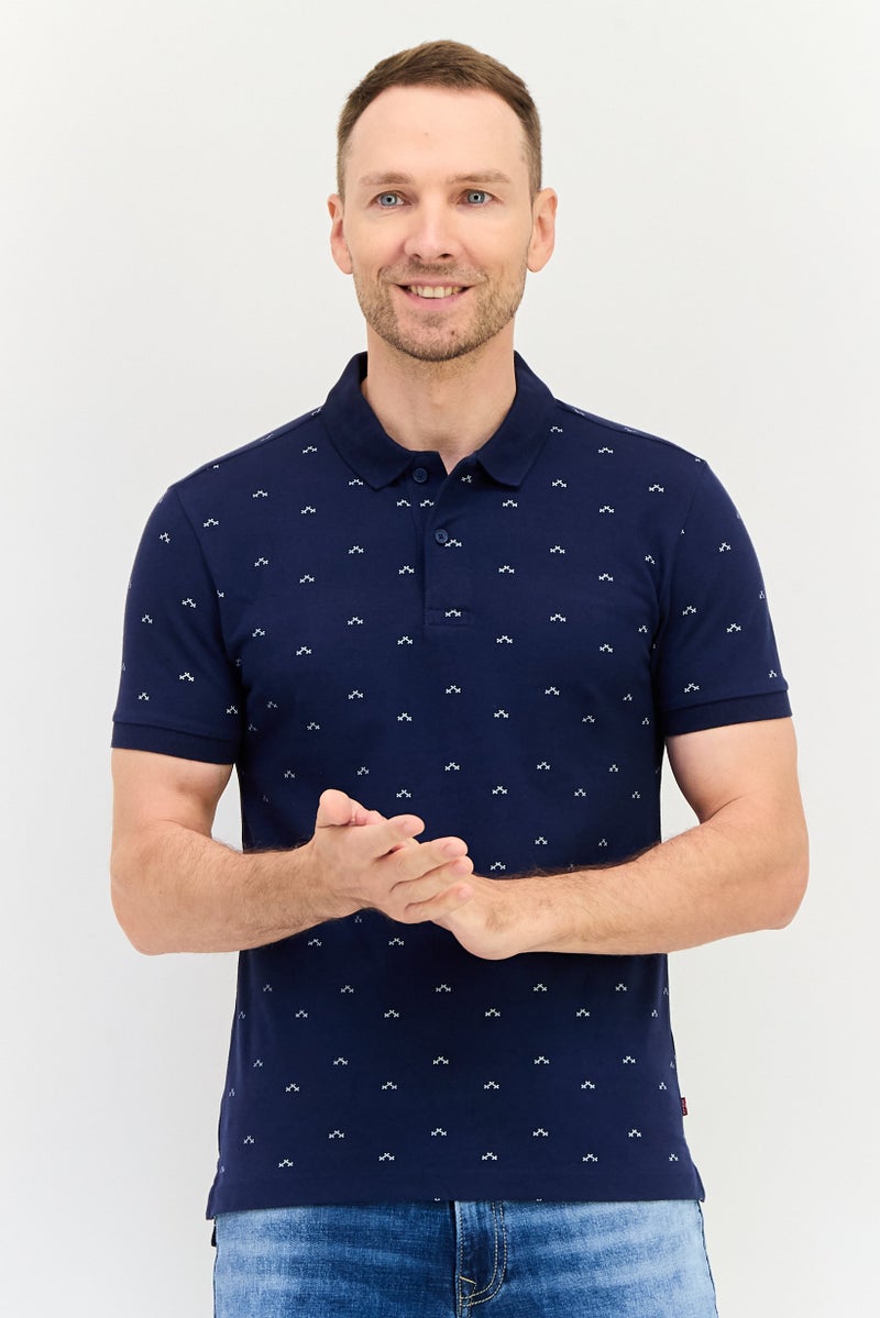 Levi's تي شيرت بولو بأكمام قصيرة للرجال بتصميم مطبوع عادي، متعدد الألوان - Image 1