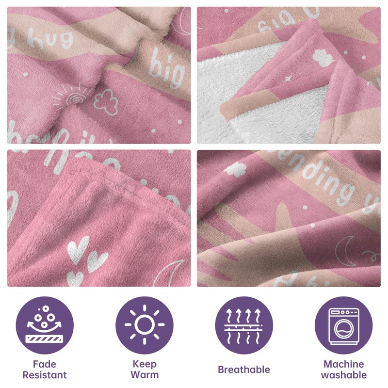 Afterprints احصل على هدايا جيدة للنساء عناق/شفاء بطانية مع خطاب تفكر فيك/تعاطف/بعد هدايا الجراحة لأصدقاء زملاء العمل في العمل الضعيف رمي 50 'x 60' ' - Image 5